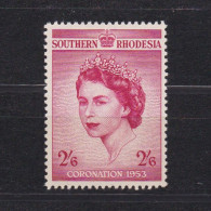 SOUTHERN RHODESIA 1953, Sc# 77, Coronation Elizabeth II, MH - Rhodésie Du Sud (...-1964)