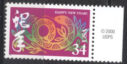 USA 2001- Chinese New Year- Year Of The Snake Set (1V) - Unused Stamps