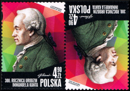 Poland 2024 Fi 5398 Mi 5548 Tête-bêche 1 300th Anniversary Of The Birth Of Immanuel Kant - Ungebraucht