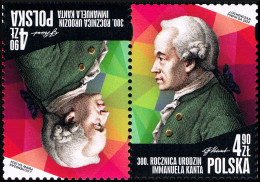 Poland 2024 Fi 5398 Mi 5548 Tête-bêche 2 300th Anniversary Of The Birth Of Immanuel Kant - Ungebraucht