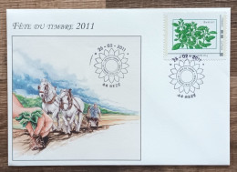 Montimbramoi - BASILIC / Fête Du Timbre / Le Timbre Fête La Terre - REZE - 2011 - Storia Postale