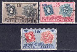Italien / Triest Zone A - 1951 - 100 Jahre BM Von Sardinien, Nr. 161 - 163, Gestempelt / Used - Used