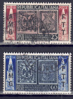 Italien / Triest Zone A - 1952 - 100 Jahre Briefmarken, Nr. 179 - 180, Gestempelt / Used - Used