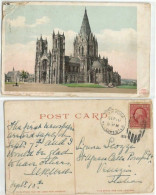 Prexies C.2 Washington 2 Sides Imperf Solo Franking PPC NYC St. John's Cathedral To Italy 10sep1909 - Covers & Documents