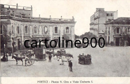 Campania-portici Piazza S.ciro Viale Umberto I Animatissima  Bella Veduta Piazza Primi 900 (f.piccolo) - Portici