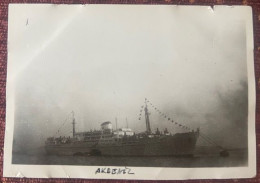 M.S. AKDENIZ , SHIP, ORGINAL PHOTOCARD,IN TURKEY - Transbordadores