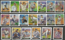 USA 2000 Legends Of Baseball SC.#3408 A/T - Cpl 20v Set In Used Condition - Usados