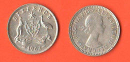 Australia 6 Pence 1962 Australie Queen Elizabeth II° Silver SIX PENCE - Threepence