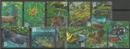 USA 2000 Pacific Coast Rain Forest - Set From S/Sheet SC.# 3378  A/J In Used Condition - Usados