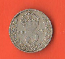 Great Britain  3 Pence 1920 Gran Bretagna George V° UK United Kingdom GB Angleterre Bretagne Inghilterra - F. 3 Pence