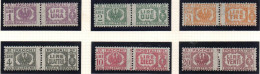 LUOGOTENENZA - PACCHI POSTALI 1945 Sassone N. 60/65 Serie Completa 6 Valori, LINGUELLA INVISIBILE - Postal Parcels