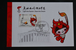 China Beijing 2008 Maxicard Olympic Games Lighting The Torch Jeux Olympiques Carte Maximum Chine - Estate 2008: Pechino