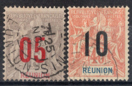 REUNION Timbres-poste N°73 & 77 Oblitérés TB  Cote : 3€25 - Used Stamps