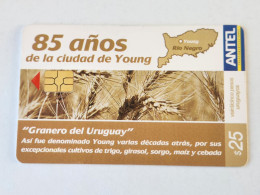 URUGUAY-(UY-ANT-TC423a)-85 Años De La Ciudad De Young-(1)-($25)-(67063485)-(12/2005)-used - Uruguay