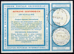 AUSTRIA / GREECE Vi19  3,50 SCH. Int. Reply Coupon Reponse Antwortschein IRC IAS  O WIEN 10.04.67 Redeemed ATHENTS 13.07 - Other & Unclassified