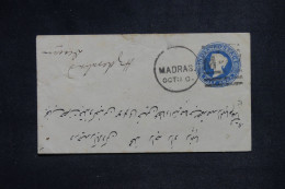 INDE ANGLAISE - Entier Postal De Madras Pour Hyderabad - L 153634 - 1882-1901 Empire