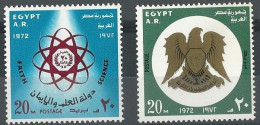 EGYPT 1972 AR POSTAGE MNH STAMP SET 20 Anniversary Of 1952 Revolution SG 1167 & 1168 - Unused Stamps