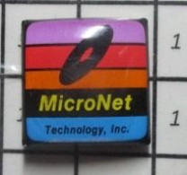 420 Pin's Pins / Beau Et Rare / INFORMATIQUE / MICRONET TECHNOLOGY INC - Informatica