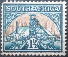 SOUTH  AFRICA:- A Neat And Rare 1 1/2d Stamp Reflecting Gold Mining In Johannesburg - Usati