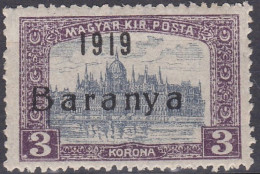 Hongrie Baranya 1919 Mi  Palais Du Gouvernement    (G6) - Baranya