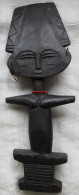 Art Africain Ancienne Poupée Akwaba De Fécondité 252 Gr Hauteur 34,4 Cm (14) - Art Africain