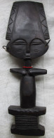 Art Africain Ancienne Poupée Akwaba De Fécondité 259 Gr Hauteur 35;4 Cm (14) - Afrikanische Kunst