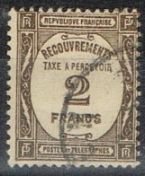 Timbre TAXE, Tasa Impuestos 2 Fr.  FRANCE 1927  Yvert Num 62 º - 1859-1959 Gebraucht