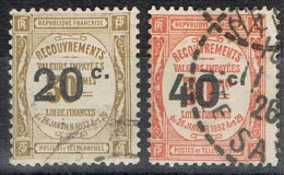 2 Timbre TAXE, Tasa Impuestos 20 Y 40 Cts  FRANCE 1917  Yvert Num 49-50 º - 1859-1959 Gebraucht