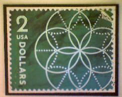 United States, Scott #5700, Used(o), 2022, Floral Geometry, $2, Silver And Green - Used Stamps