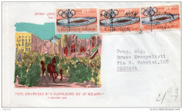 1961 VITTORIO EMANUELE II E NAPOLEONE III IN MILANO - 1961-70: Marcofilia