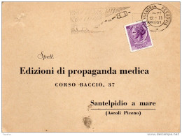 1961  CARTOLINA CON ANNULLO ALESSANDRIA + TARGHETTA  NON ABBAGLIATE - 1961-70: Marcofilia