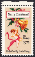 !a! USA Sc# 1580 MNH SINGLE W/ Top Margin (Gum Slightly Damaged) - Christmas Card - Neufs