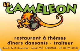 P-24-T.H : 4664 : ORVAULT. CARTE DE VISITE DU RESTAURANT LE CAMELEON - Orvault