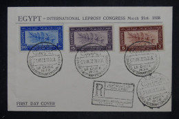 EGYPTE - Enveloppe FDC En 1938 - Congrès International De La Lèpre -  L 153641 - Storia Postale