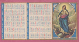 Calendarietto Pieghevole - Opera Orfanelli Apostolini, Roma- Calendar With Saints- Year 1951- Dim 97x 65mm - Small : 1941-60