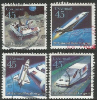 USA 1989 Future Mail Transportation Cpl 4v Set From S/Sheet SC.#C122/25 In VFU Condition - 3a. 1961-… Gebraucht