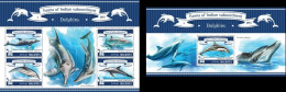 Maldives 2015, Animals, Dolphins I, 4val In BF+BF - Balene