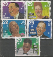 USA 1994 Popular Singers SC.# 2849/53 - Cpl 5v Set In VFU Condition - Usados