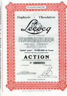 CONFISERIE - CHOCOLATERIE LECOCQ - Agriculture