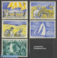 Netherlands 1949 Tourism 5v, Mint NH, Sport - Transport - Various - Sailing - Scouting - Ships And Boats - Agriculture.. - Ongebruikt