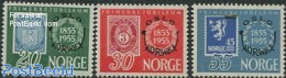 Norway 1955 Oslo Norwex Overprints 3v, Mint NH, 100 Years Stamps - Philately - Stamps On Stamps - Neufs
