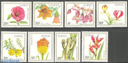 Rwanda 1982 Flowers 8v, Mint NH, Nature - Cacti - Flowers & Plants - Cactus