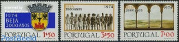 Portugal 1974 Beja 2000th Anniversary 3v, Mint NH, History - Coat Of Arms - Neufs