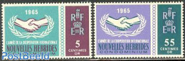 New Hebrides 1965 International Co-operation 2v F, Mint NH, History - United Nations - Neufs