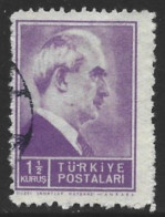 Turkey 1945. Scott #877A (U) President Inönü - Gebruikt