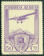 SPAIN 1930 50c RAILWAY CONGRESS AIR MAIL** - Unused Stamps