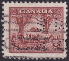 Canada 1946 Sc O10-256  Official OHMS Perfin Used - Perfins