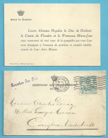 86 Op Brief SERVICE DU ROI / SECRETARIAT DES COMMANDEMENT DU ROI Stempel BRUSSEL Met Inhoud "Princesse Marie-Jose - 1910-1911 Caritas