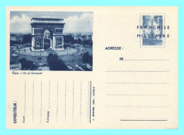 Carte Franchise Militaire - Simili-Entier Postal - Paris (75) - L'Arc De Triomphe - Storia Postale