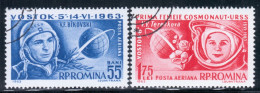 Romania 1963 Mi# 2171-2172 Used - Space Flights Of Valeri Bykovski And Valentina Tereshkova - Europe